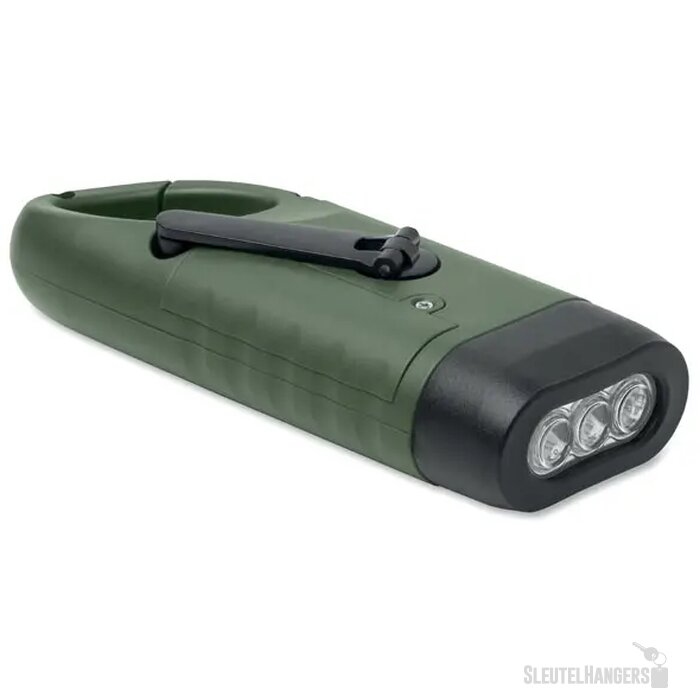 Zonnezaklamp met dynamo Cranch donker marinegroen