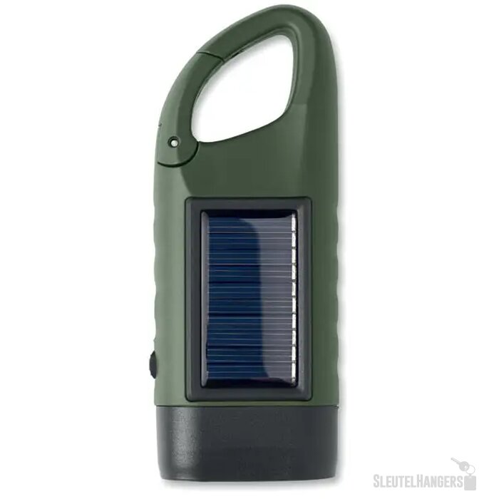Zonnezaklamp met dynamo Cranch donker marinegroen