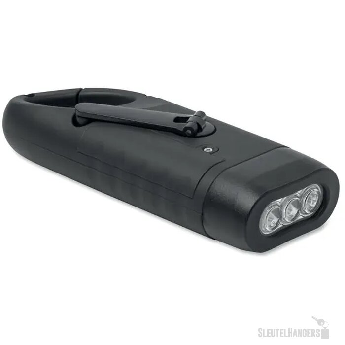 Zonnezaklamp met dynamo Cranch zwart