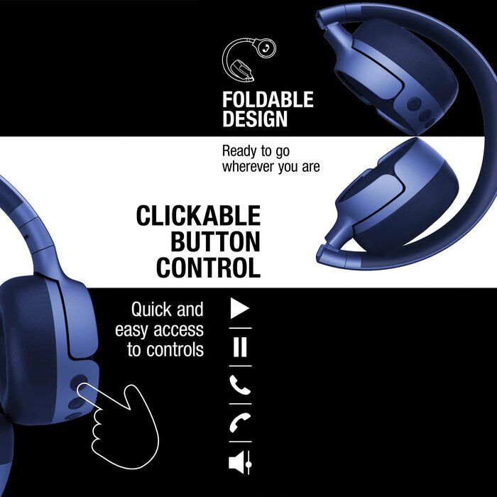 3HP1100 I Fresh 'n Rebel Code Fuse Draadloze on-ear koptelefoon blauw