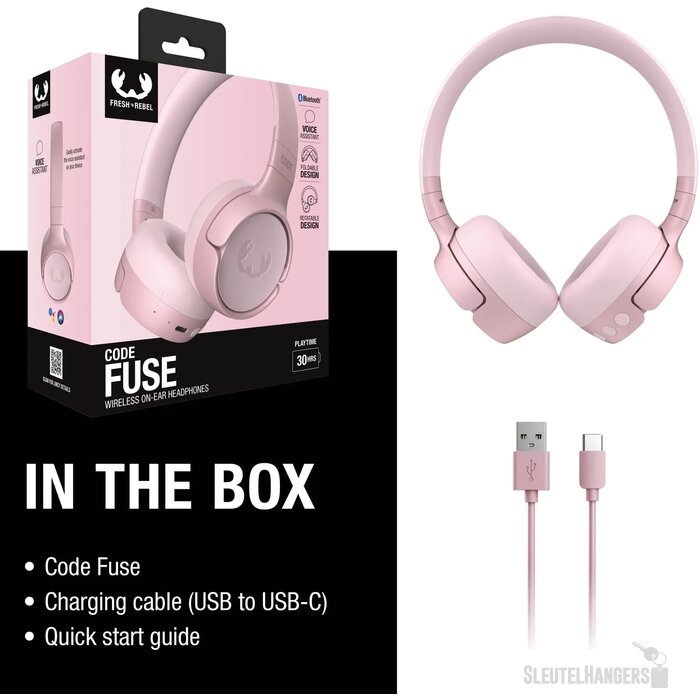 3HP1100 I Fresh 'n Rebel Code Fuse Draadloze on-ear koptelefoon roze