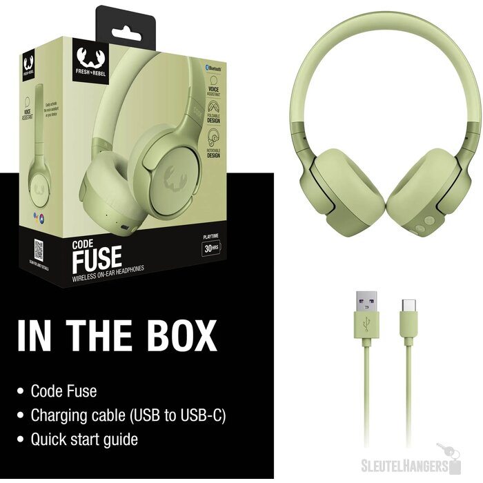 3HP1100 I Fresh 'n Rebel Code Fuse Draadloze on-ear koptelefoon lichtgroen