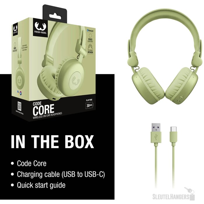 3HP1000 I Fresh 'n Rebel Code Core Draadloze on-ear koptelefoon lichtgroen