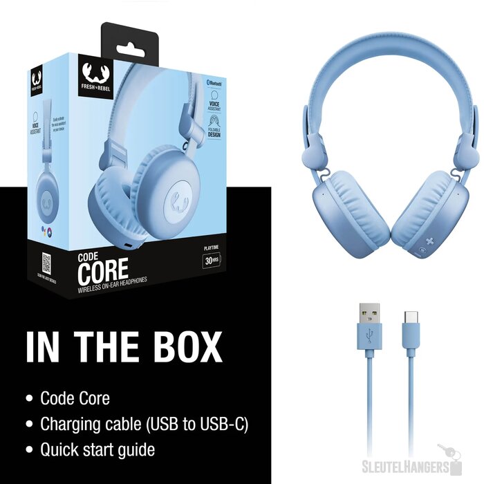 3HP1000 I Fresh 'n Rebel Code Core Draadloze on-ear koptelefoon lichtblauw