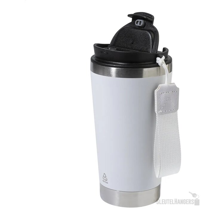 Gerecyclede Rvs Thermosbeker (430 Ml) Wit 430 ml