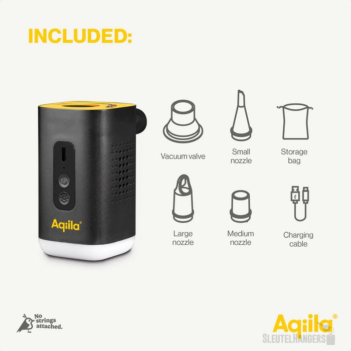 Aqiila Airbird C2 Draadloze Elektrische Luchtpomp zwart
