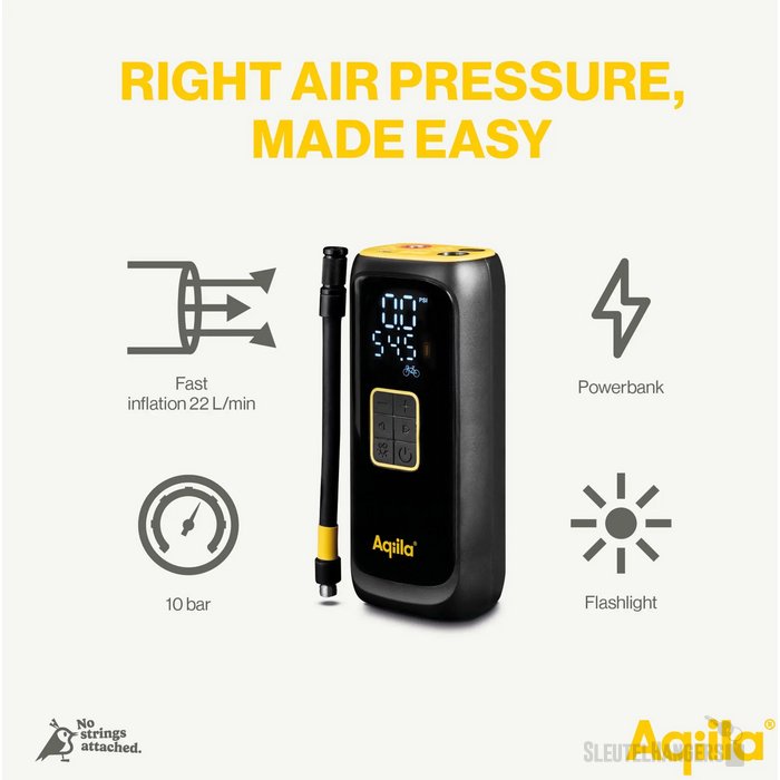 Aqiila Airbird C4 draagbare compressor zwart