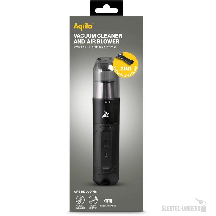Aqiila Airbird VB1 mini stofzuiger en blazer zwart