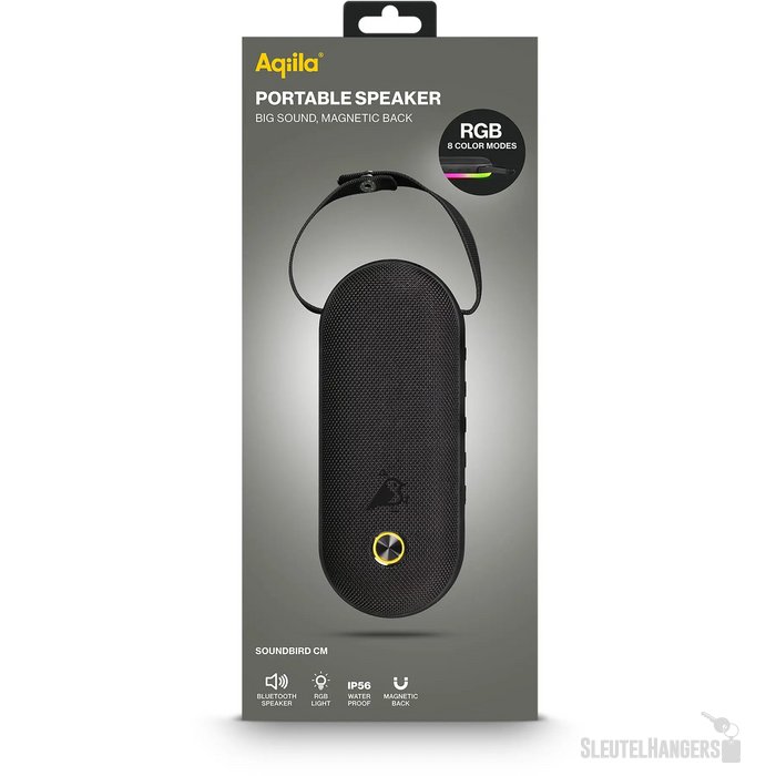 Aqiila Soundbird CM Bluetooth Speaker 30W met RGB-verlichting zwart
