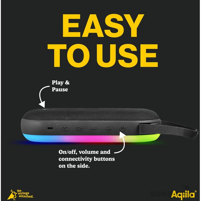 Aqiila Soundbird CM Bluetooth Speaker 30W met RGB-verlichting zwart