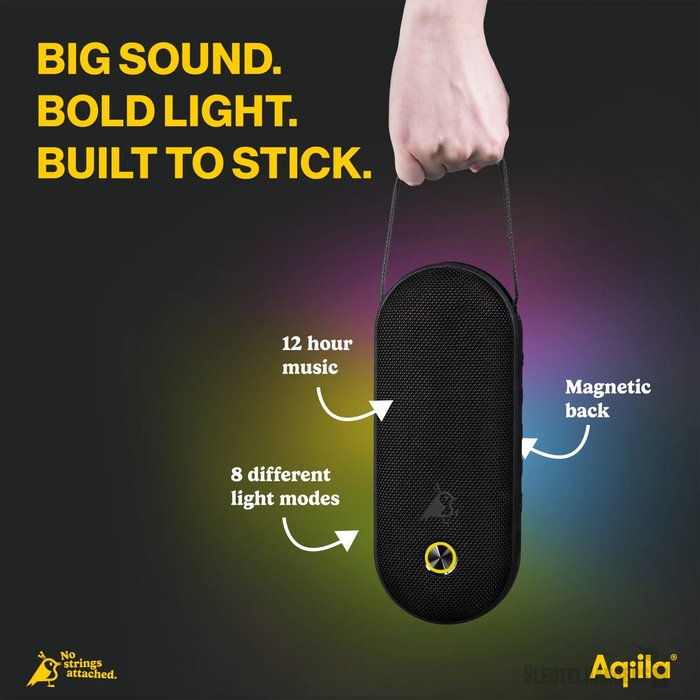 Aqiila Soundbird CM Bluetooth Speaker 30W met RGB-verlichting zwart