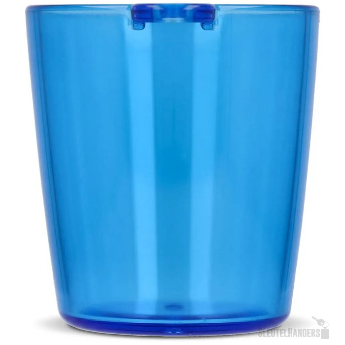 Festival shotglaasje with lanyard transparant / blauw