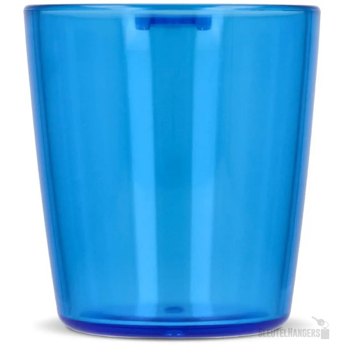 Festival shotglaasje with lanyard transparant / blauw
