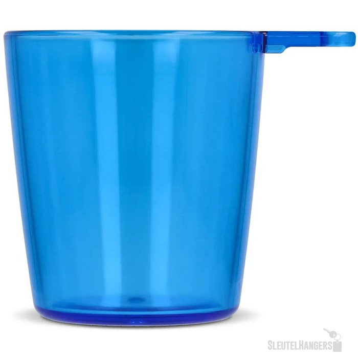 Festival shotglaasje with lanyard transparant / blauw