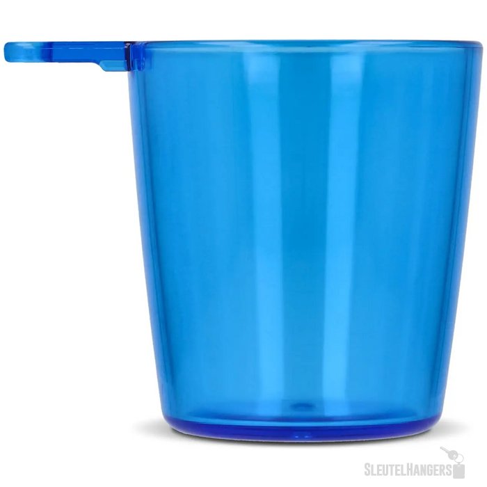 Festival shotglaasje with lanyard transparant / blauw
