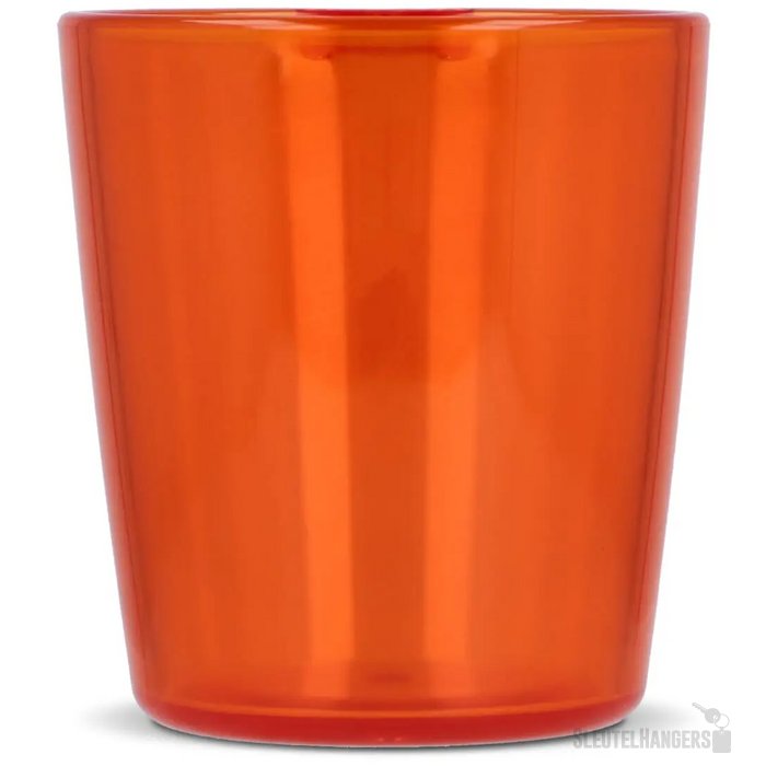 Festival shotglaasje with lanyard transparant / oranje