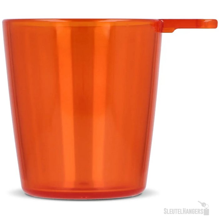 Festival shotglaasje with lanyard transparant / oranje