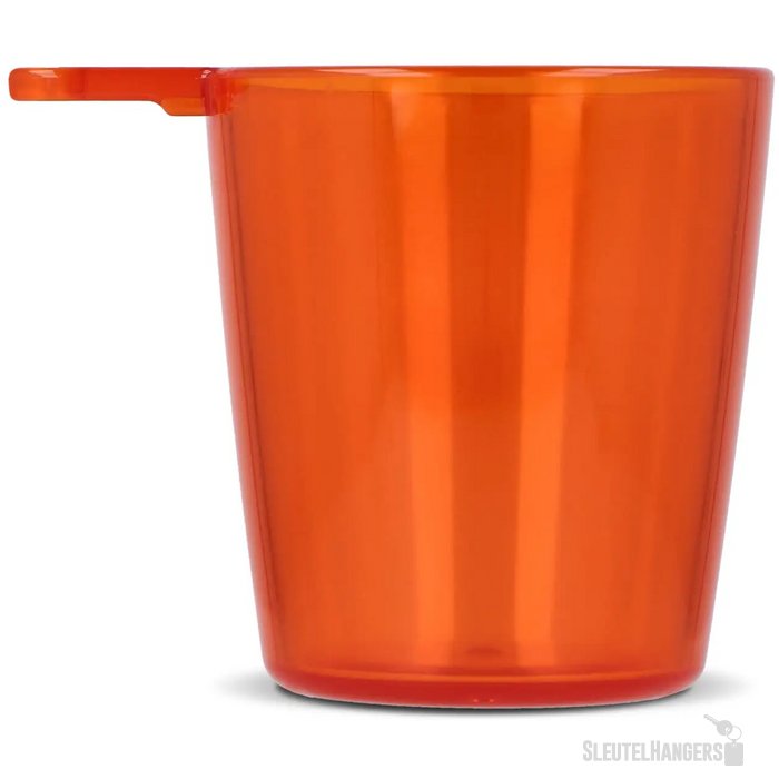 Festival shotglaasje with lanyard transparant / oranje