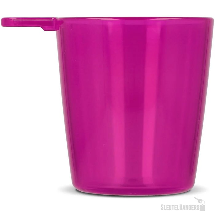 Festival shotglaasje with lanyard transparant / roze