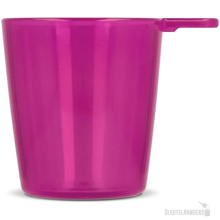 Festival shotglaasje with lanyard transparant / roze
