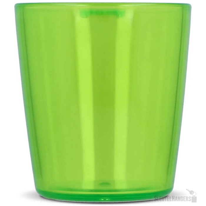 Festival shotglaasje with lanyard transparant / donker groen