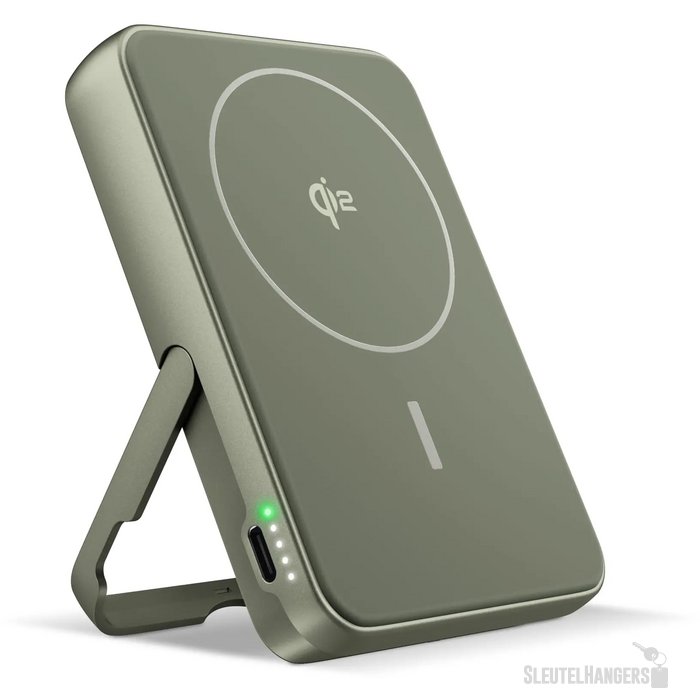 Fresh 'n Rebel Draadloze Powerbank 10000mAh Geschikt voor MagSafe dried green