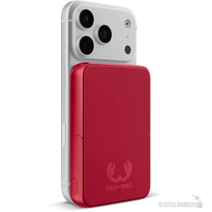 Fresh 'n Rebel Draadloze Powerbank 10000mAh Geschikt voor MagSafe rood