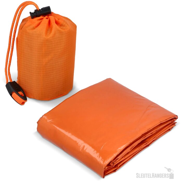 Outdoor Survival 2-in-1 thermische poncho oranje