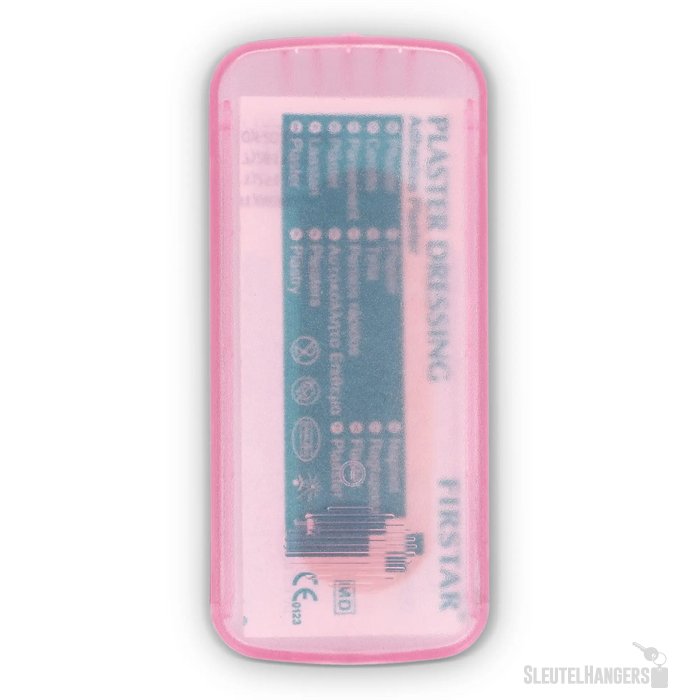 Pleistersdoosje met 5 PE-pleisters Roze