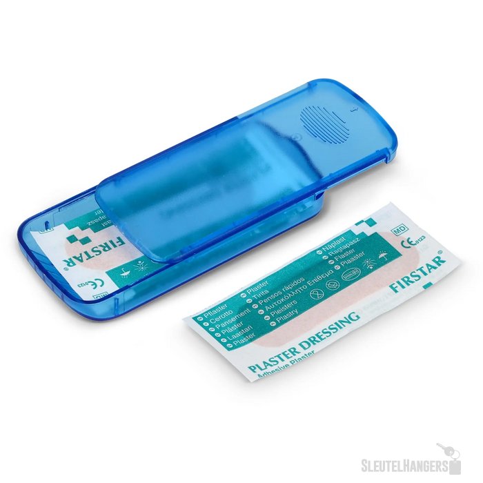 Pleistersdoosje met 5 PE-pleisters Blauw