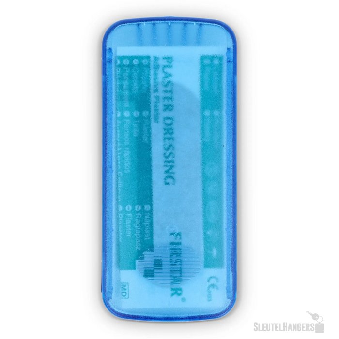 Pleistersdoosje met 5 PE-pleisters Blauw