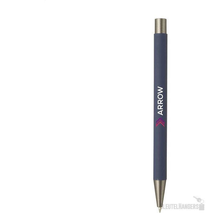 Brody Grs Recycled Alu Softtouch Pen Donkerblauw