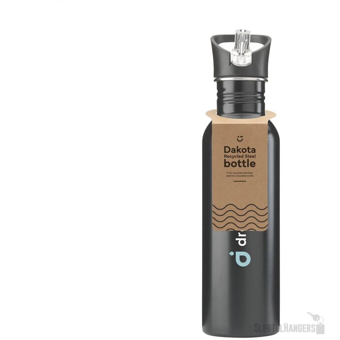 Dakota Rcs Recycled Steel Bottle 750 Ml Zwart