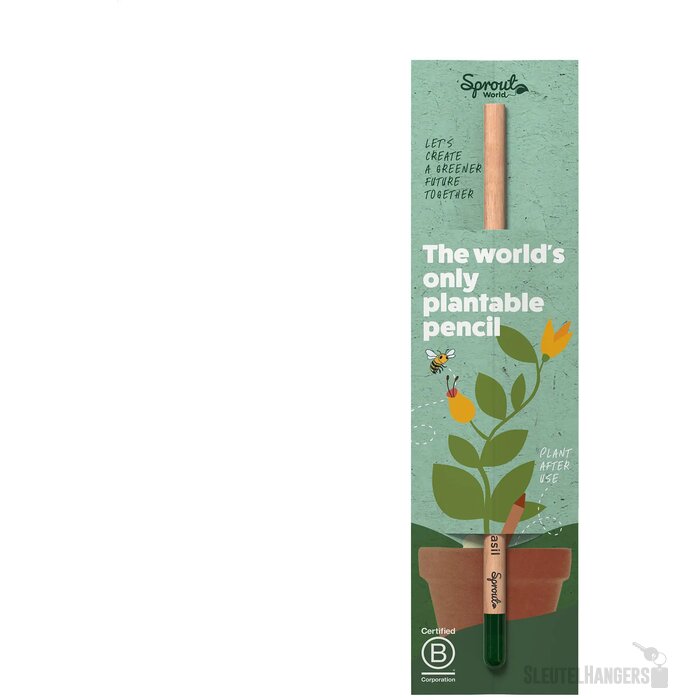Enkele Kopkaart Voor Sproutworld Potlood Groen