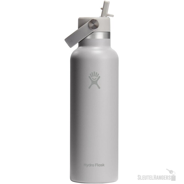 Hydro Flask Standard Mouth With Flex Straw Cap 621 Ml Waterfles Grijs