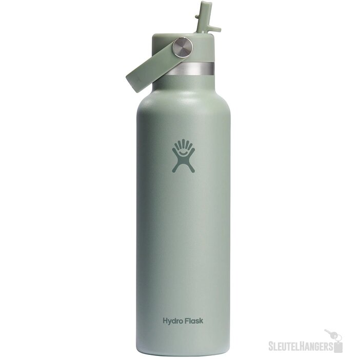 Hydro Flask Standard Mouth With Flex Straw Cap 621 Ml Waterfles Groen/Grijs