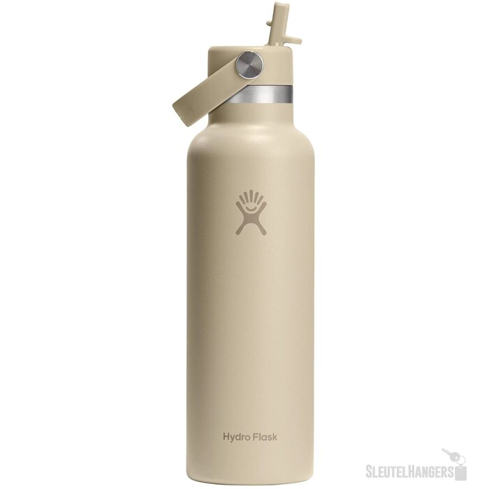 Hydro Flask Standard Mouth With Flex Straw Cap 621 Ml Waterfles Beige