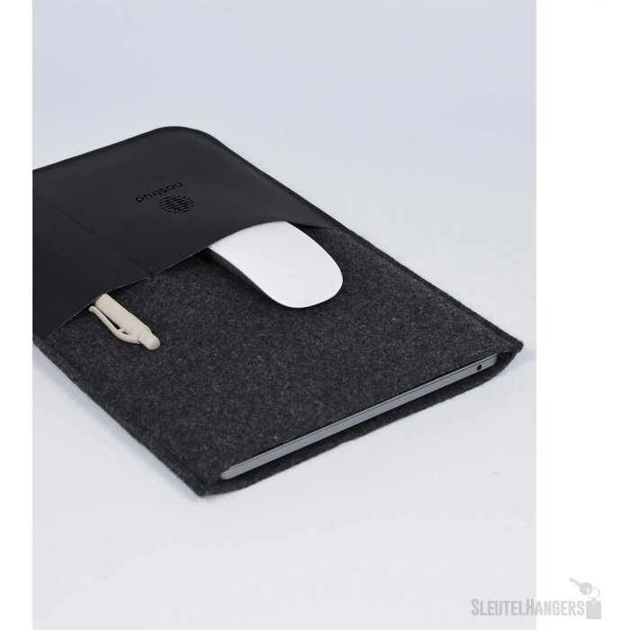 Recycled Felt & Apple Leather Laptop Sleeve 16"