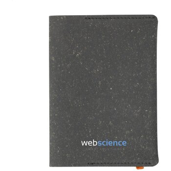 Recycled Leather Passport Holder Paspoorthoesje Zwart