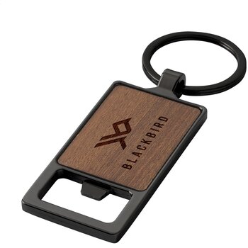 Sammy Flesopener Sleutelhanger Houtbruin