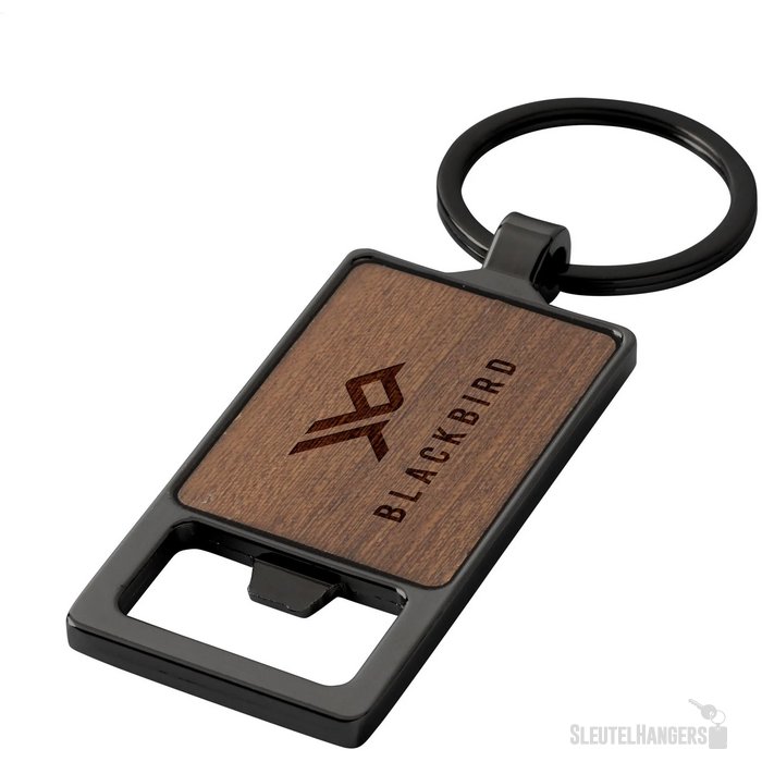 Sammy Flesopener Sleutelhanger Houtbruin