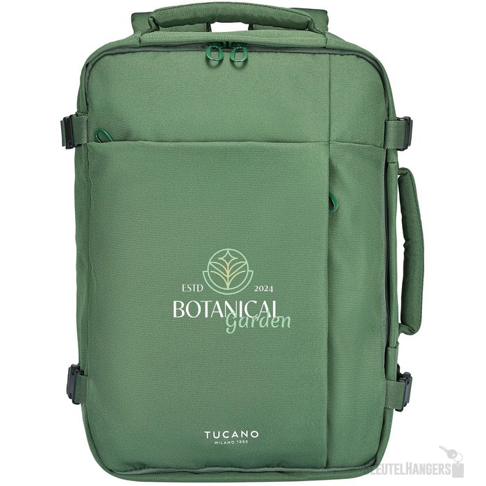 Tucano Tugo 3M Cabin Backpack 15,6" Handbagage Rugzak Donkergroen