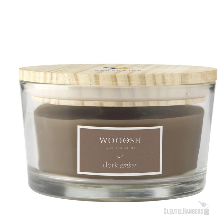 Wooosh Flame Scented Candle Dark Amber Geurkaars
